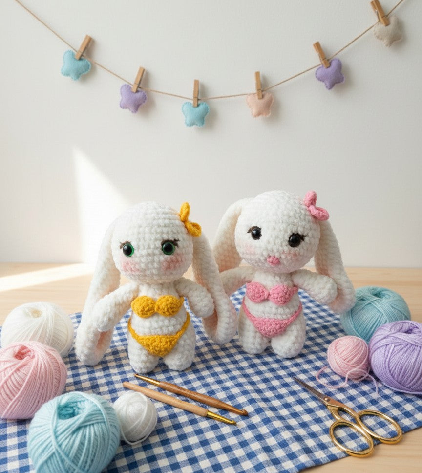 Peluche Lapin bikini- fessés rigolotes