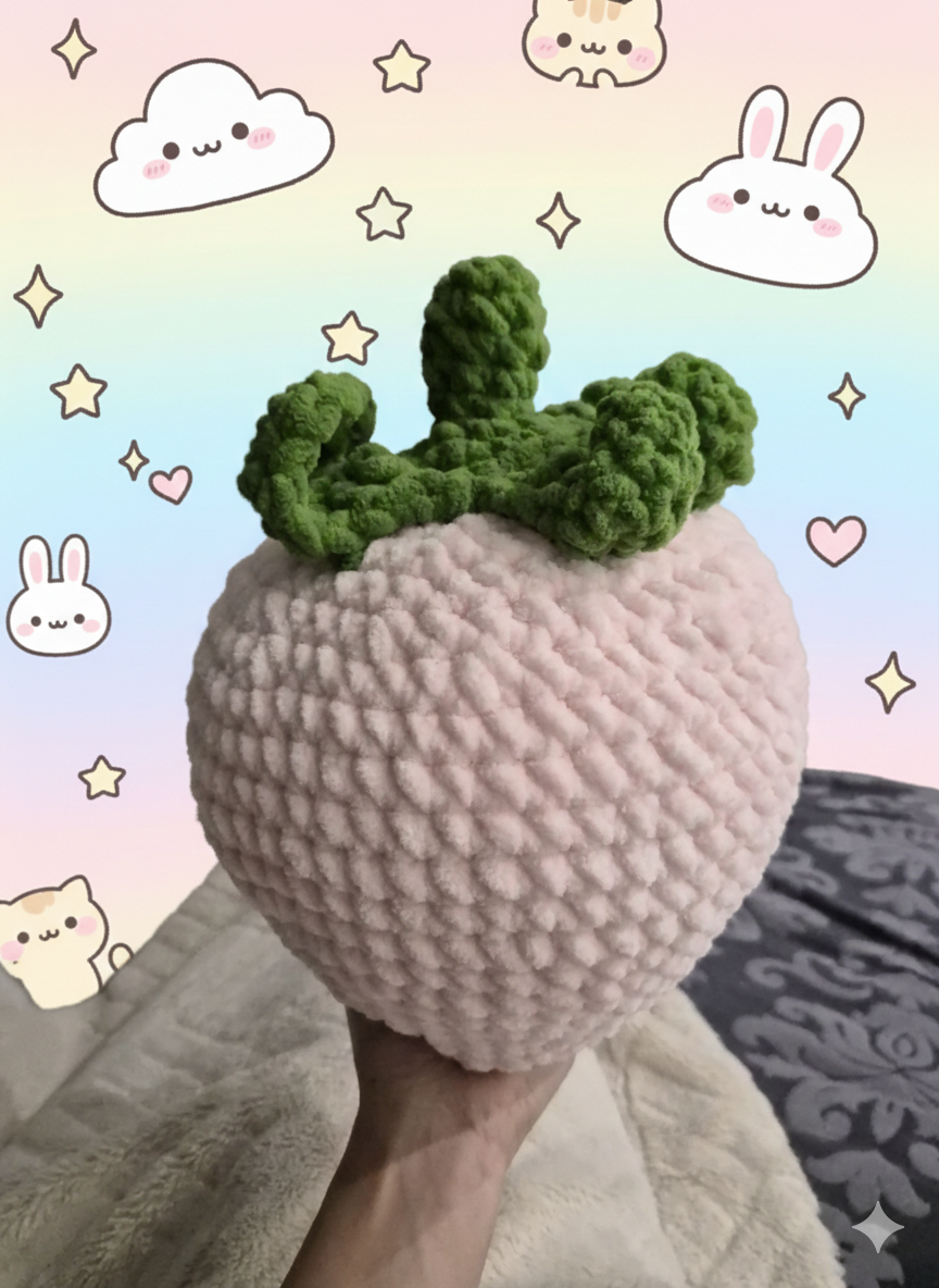 Grosse Fraise tout doux - Jouet - Coussin - Décoration