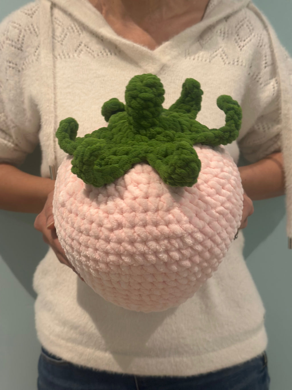 Grosse Fraise tout doux - Jouet - Coussin - Décoration