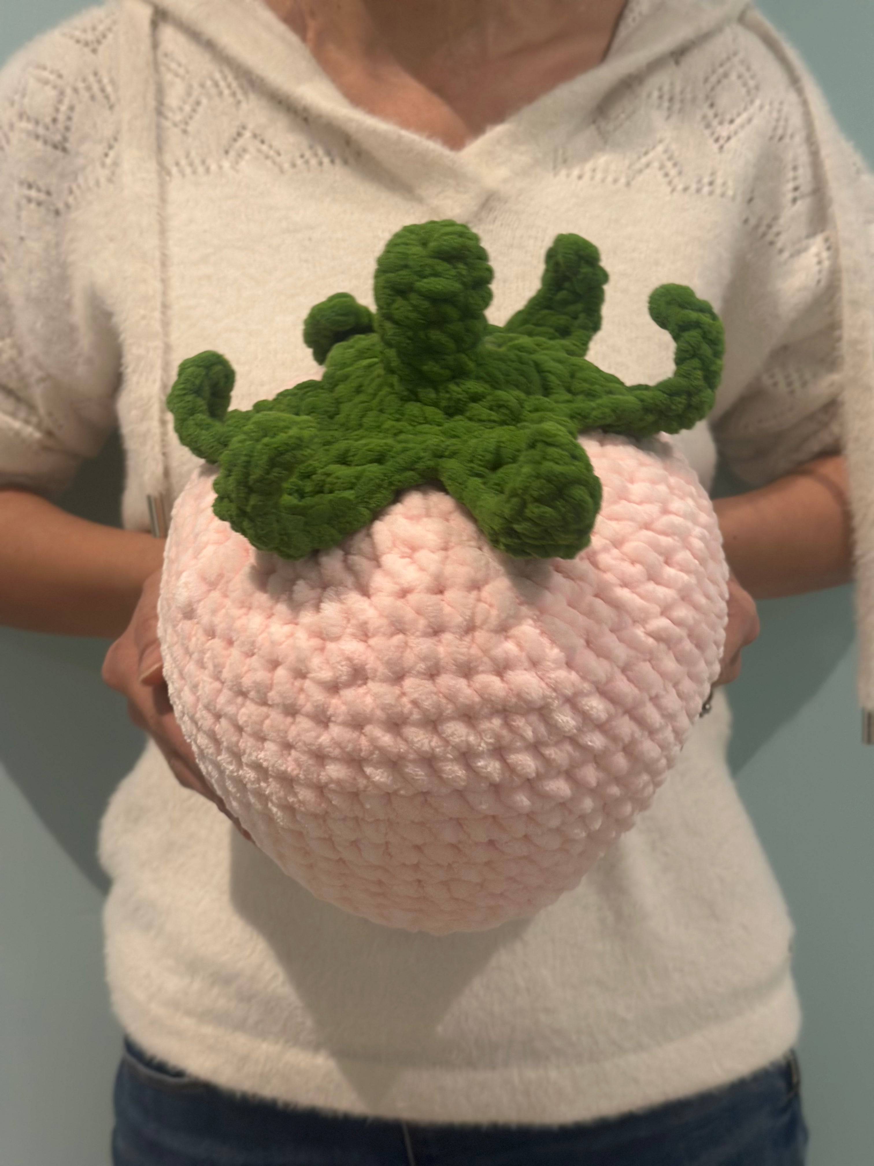 Grosse Fraise tout doux - Jouet - Coussin - Décoration