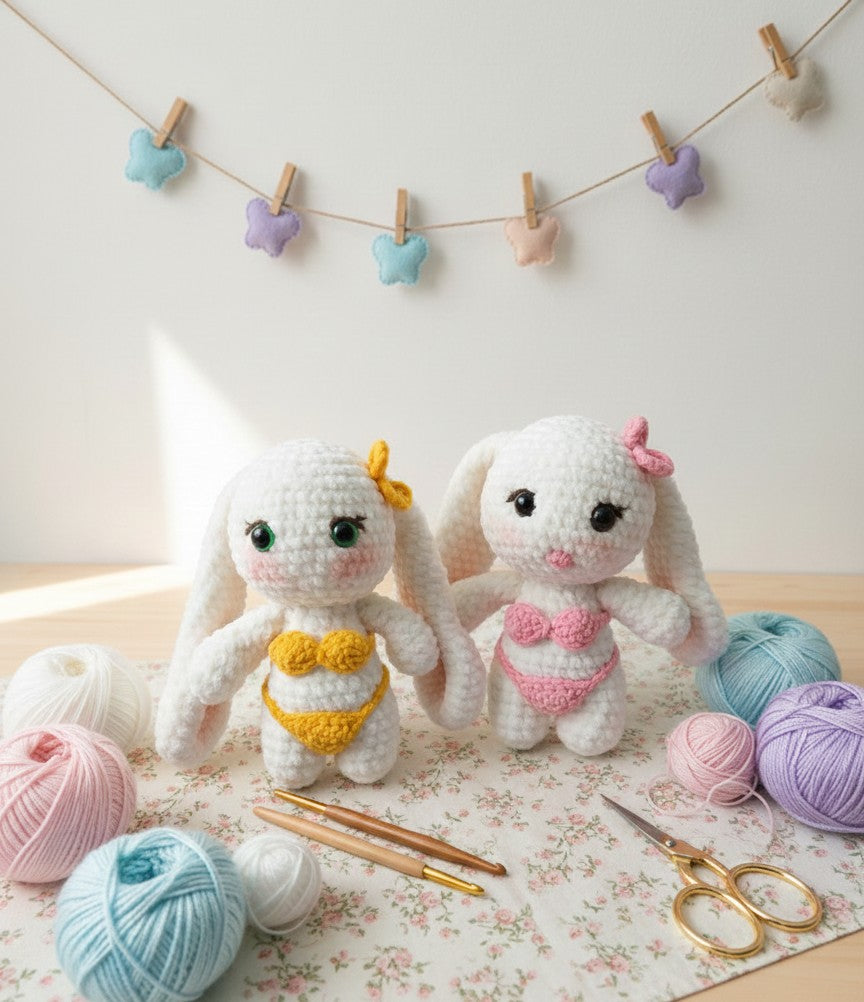 Peluche Lapin bikini- fessés rigolotes