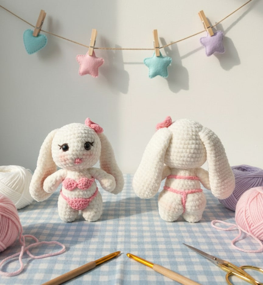 Peluche Lapin bikini- fessés rigolotes