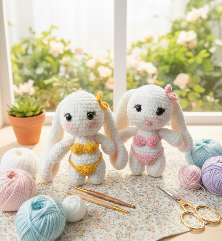 Peluche Lapin bikini- fessés rigolotes