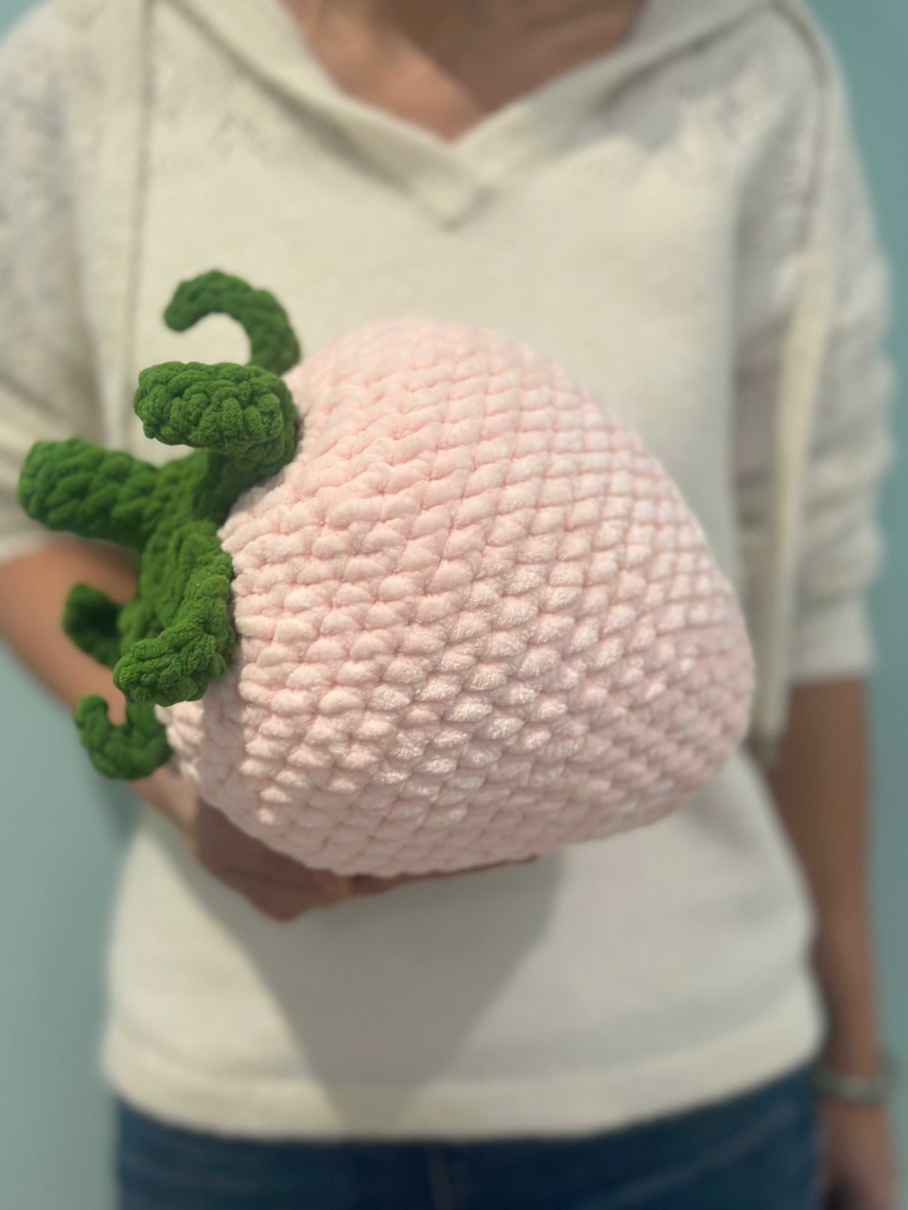 Grosse Fraise tout doux - Jouet - Coussin - Décoration